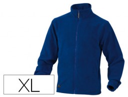 Chaqueta polar con cremallera 2 bolsillos azul talla XL